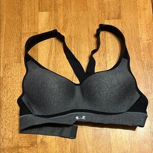 Under Armour Charcoal and Black Sports Bra